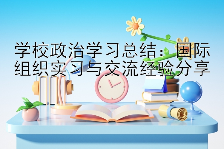 学校政治学习总结：国际组织实习与交流经验分享