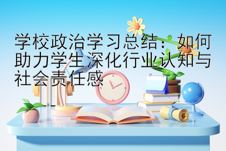 学校政治学习总结：如何助力学生深化行业认知与社会责任感