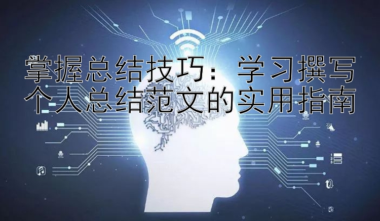 掌握总结技巧：学习撰写个人总结范文的实用指南