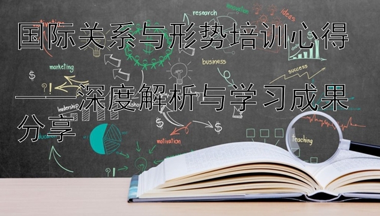 国际关系与形势培训心得  ——深度解析与学习成果分享