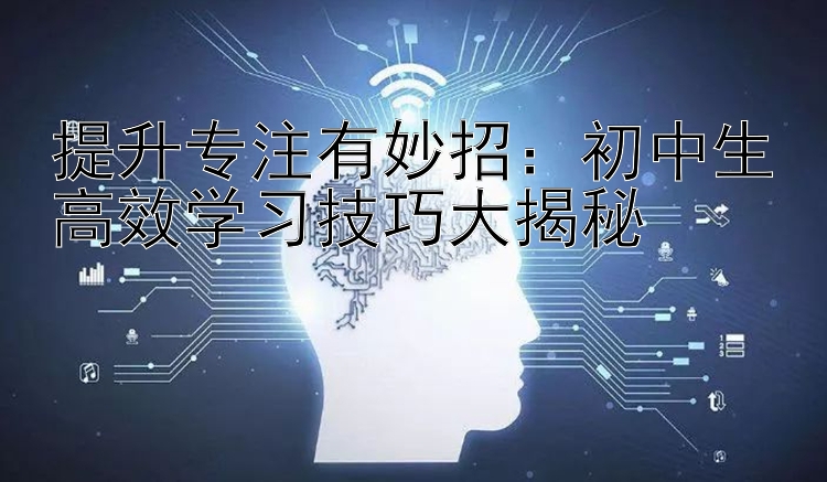 提升专注有妙招：初中生高效学习技巧大揭秘